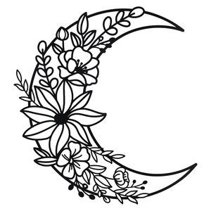 Moon Metal Floral Art Decor,boho Floral Moon Home Wall Decoration (style 2)🧐